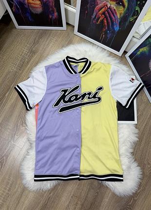 Бейсбольна футболка джерсі karl kani color block original кофта сітка