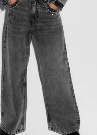Трендовые джинсы палаццо wide leg на девочку от zara