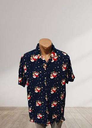 Гавайская рубашка со снеговиками, мужская гавайская рубашка primark, ржаная гавайская рубашка