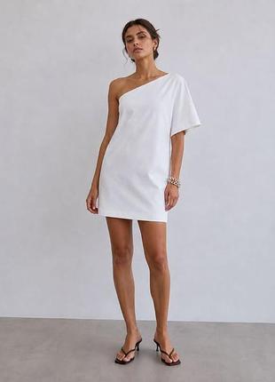 Сукня футболка arket one shoulder t-shirt dress / xs, m