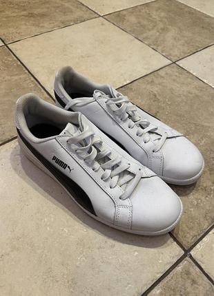 Брендові, стильні, чоловічі кеди низькі smash puma, 44 розмір, white-black-white
