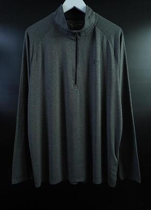 Чоловічій зіп лонгслів для тренувань оригінал under armour tech 2.0 men’s training long sleeve 1/2 zip graphite xxl