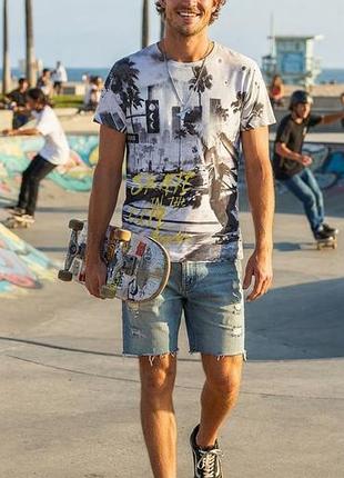 Футболка skate nation u.s.a. з принтом «1993» та графікою серії nyc має сірий колір із ефектом тай-дай поліестер розмір приблизно м-l