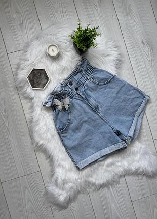 Стильні джинсові шорти з високою посадкою ✅ by mariiahuts.clothes 🤎