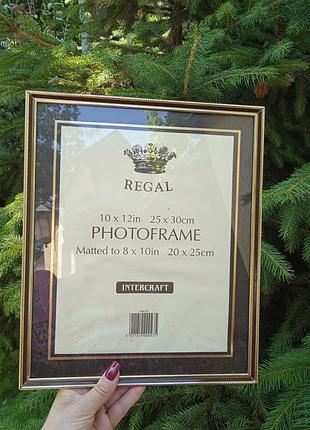 Фоторамка винтажная от известного бренда regal в новом состоянии solid brass