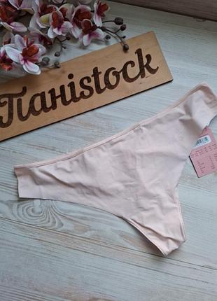 Безшовні трусики з мереживом hunkemoller invisible string lace ba pearl blush