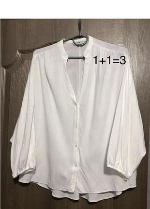 George 💙жіночий одяг/ біла  блуза з довгими рукавами💛42/xl/50
