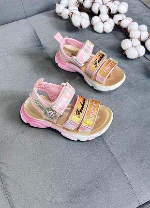 Босоніжки fashion, рожеві