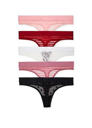 Набір трусиків з 5 шт стринги victoria’s secret оригінал