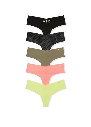 Набір трусиків з 5 шт стринги безшовні victoria’s secret оригінал