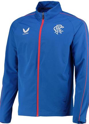 Спортивная куртка castore rangers олимпийка легкая ветровка тренировочная синяя мужская беговая футбольная волейбольная размер s