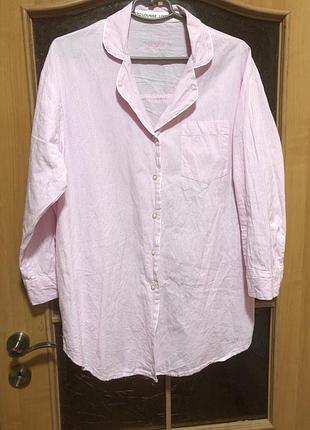 Сорочка жіноча рожева котонова розмір l-xl