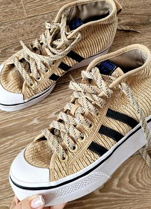 Кеды женские адидас adidas вельвет высокая подошва