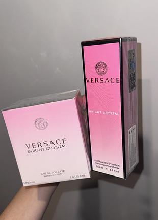 Набір парфумований versace bright crystal💎 парфуми+лосьйон для тіла