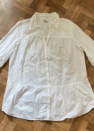 Жіноча сорочка boysen’s, біла, розмір eur 46 (ua 54)