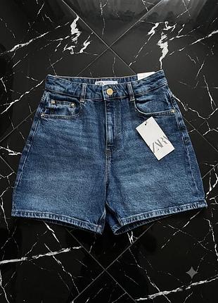 Джинсові шорти жіночі mom zara, джинсовые шорты с/м zara
