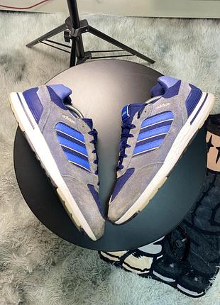 Adidas run 80s чоловічі кросівки 44 розмір сіро-сині замша