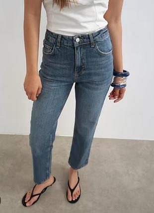 Джинси зауженные с  высокой талией topshop