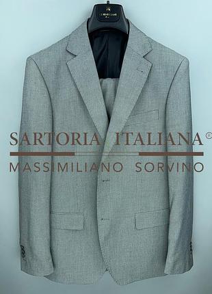 Sartoria italiana massimiliano sorvino pied-de-poule чоловічий класичний костюм двійка сірий гусяча лапка розмір 48 м