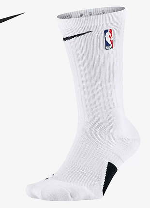 Высокие бшкарпетки nike elite nba crew “white” спортивные баскетбольные 42-46 р