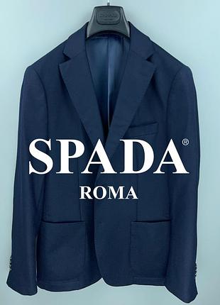 Spada roma чоловічий піджак блейзер вовна фактурна темно-синій розмір 52 l