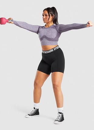 Фірмовий спортивний лонгслів gymshark flex sports long sleeve crop top