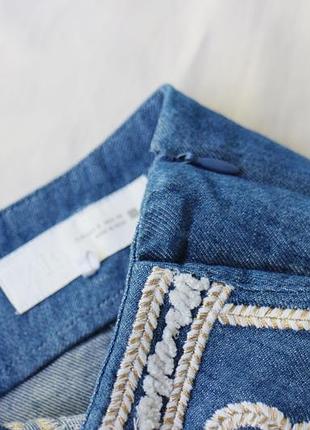 Брендовые летние шорты коттон zara с вышивкой 9