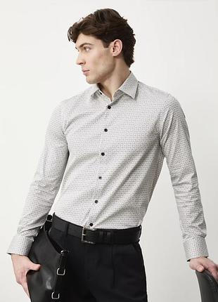 Рубашка riley с довгим рукавом м 100% бавовна slim fit