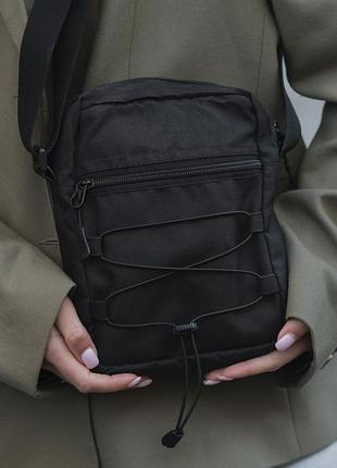 Женская сумка мессенджер через плечо борсетка кросс-боди without young basic black