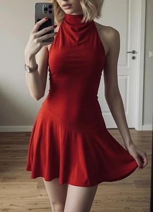 Червона міні сукня pull bear