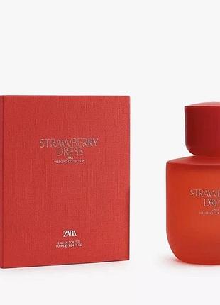 Парфумована вода для жінок zara strawberry dress 90 мл (індивідуальне упакування)