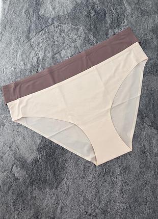 Безшовні жіночі трусики сліпи thirdlove comfort stretch bikini  розмір: 2х - на стегна 129-136 см - капучино , айворі
