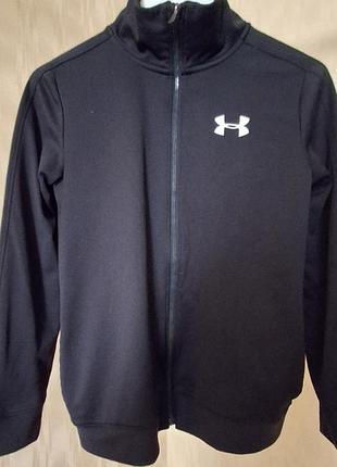 Черная спортивная кофта, олимпийка under armour с застежкой -молнией.