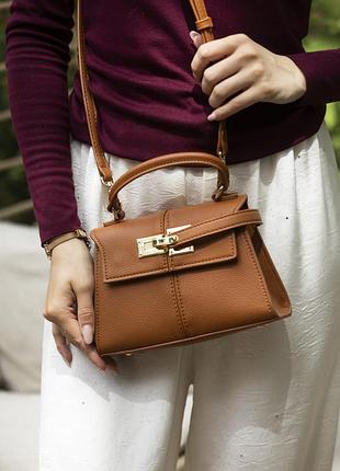 Жіноча сумка jw pei elise top handle bag коричнева