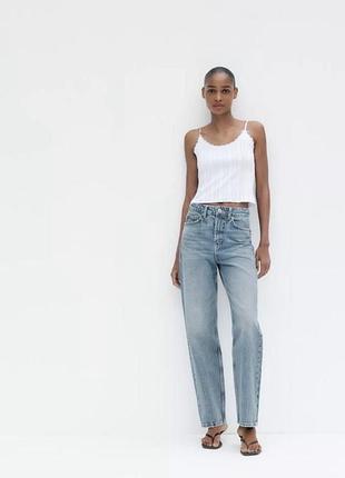 Джинси сині блакитні zara trf mom fit