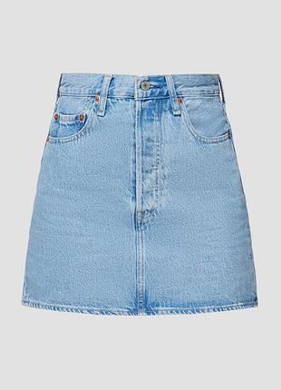Оригінальна коротка джинсова міні спідниця levi’s