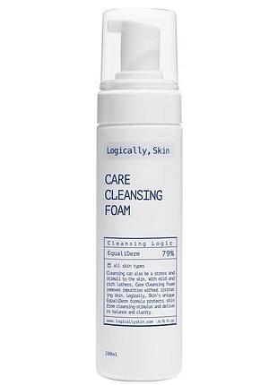 Пінка мус для вмивання logically, skin care cleansing foam