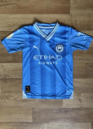 Дитяча футбольна футболка erling haaland, manchester city f.c., puma. розмір 128