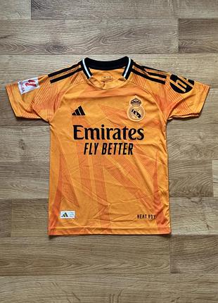Дитяча футбольна футболка kylian mbappé, real madrid cf, adidas. розмір 128