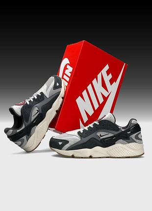Мужские кроссовки nike air huarache grey black