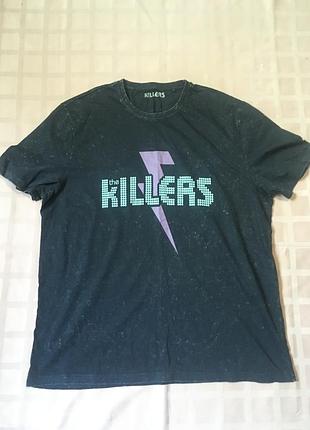 Оригінальна футболка мерч the killers (acid wash/ брендовий рок мерч)