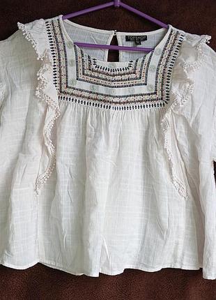 Блузка женская с вышивкой, eur 36