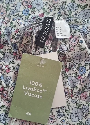 H&amp;m 🤍 платье миди цветочное принт платье с разрезом 8