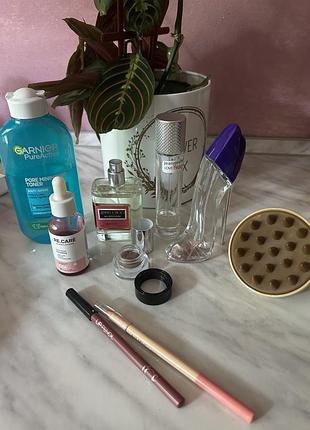 Великий косметичний набір: парфуми jimmy choo, garnier, topface, нова щітка