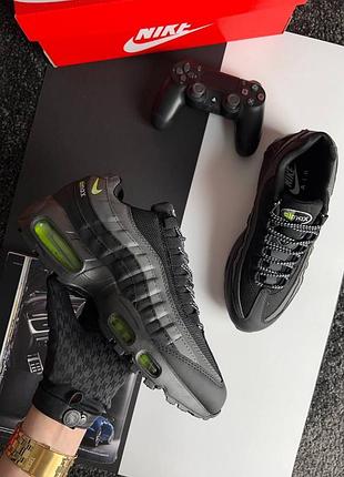Мужские кроссовки nike air max 95 black grey green