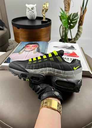 Мужские кроссовки nike air max 95 black grey lime