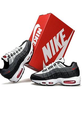 Женские кроссовки nike air max 95 black grey white