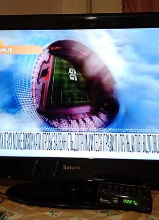 Saturn full hd телевизор 80см ресивер eurosky t2 full hd + цифровая антенна т2 ( hand made )  5метров кабеля в подарок !