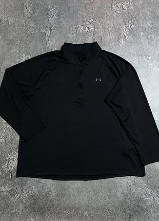 Спортивна кофта under armour 3xl лонгслів чоловічий чорний оригінал