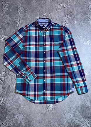 Сорочка tommy hilfiger m розмір оригінал у клітинку чоловіча легка new york fit